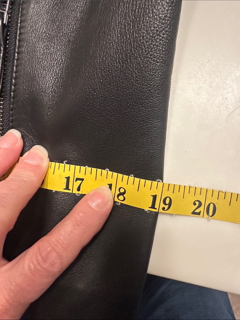 Charter Club Black Leather Moto-Style Zip Jacket - Picture 11 of 16
